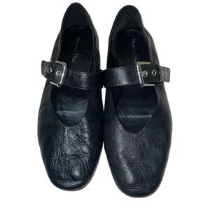 Massimo Dutti Black Leather Mary Jane Ballet Flats      Size: EU 40  US 9.5